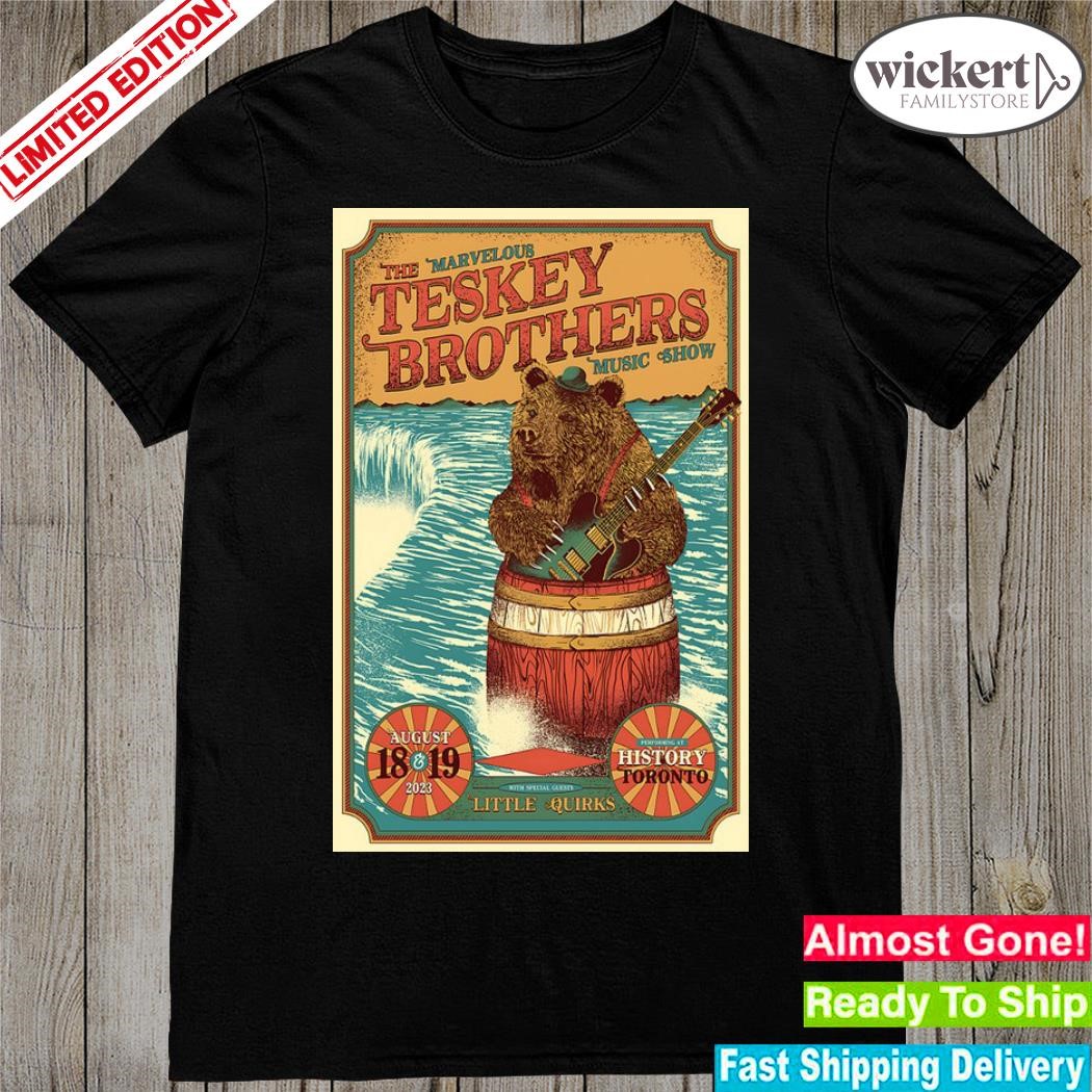Official the teskey brothers tour 2023 history poster shirt