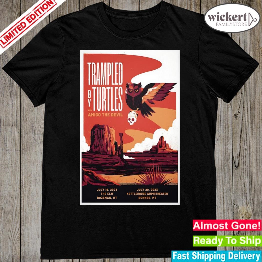 Official trampled by turtles with amigo the devil jul 20 2023 poster shirt
