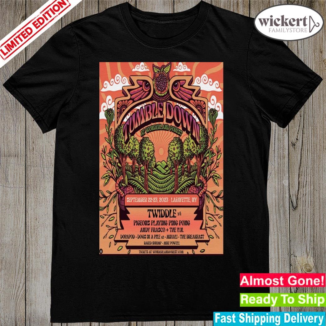 Official tumble down at wonderland forest september 22 23 2023 lafayette ny poster shirt
