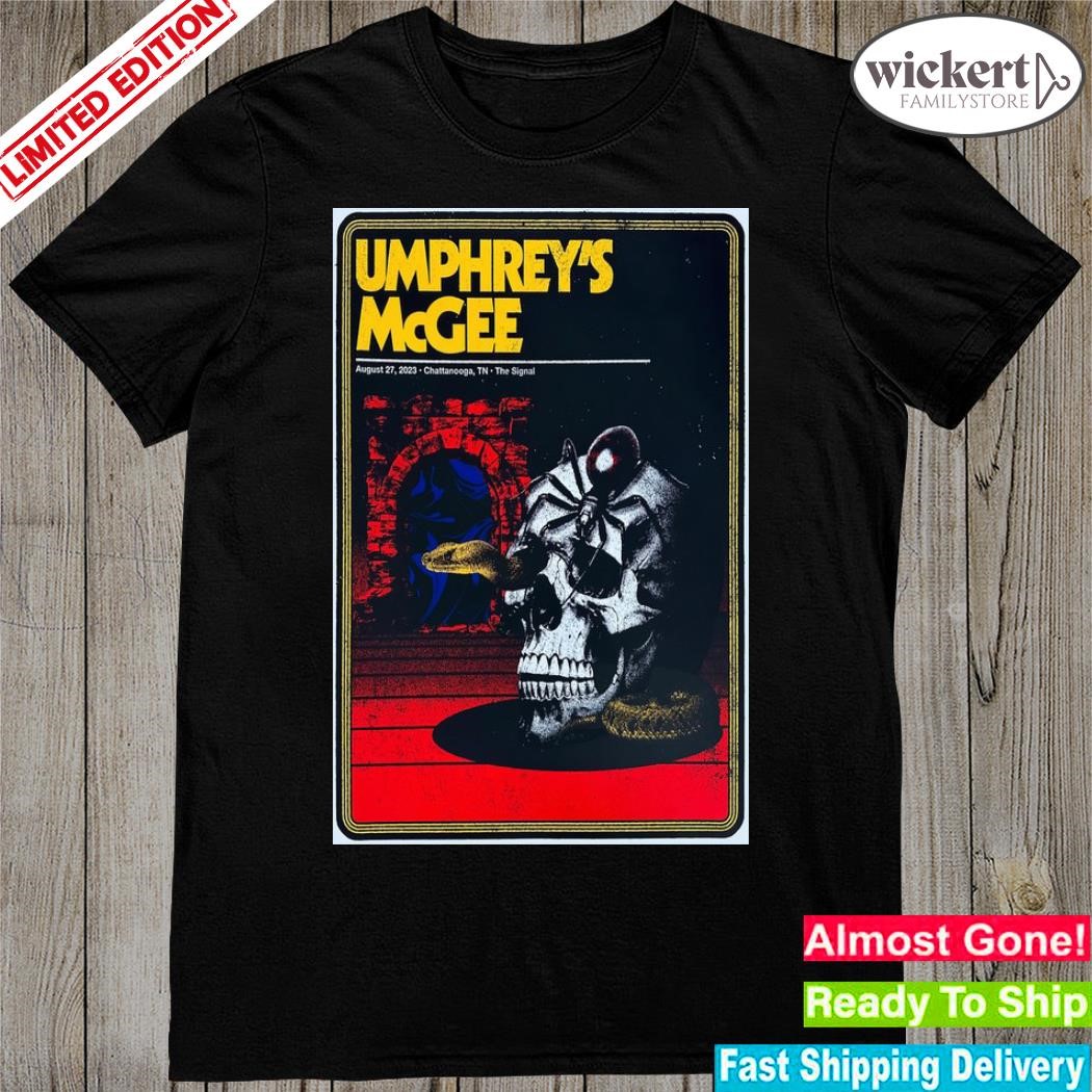 Official umphrey's mcgee august 27 2023 chattanooga tn event poster shirt