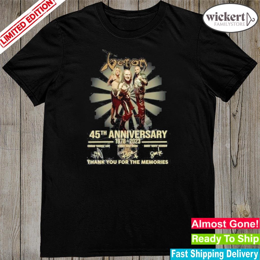 Official venom 45th Anniversary 1978-2023 Thank You For The Memories Shirt