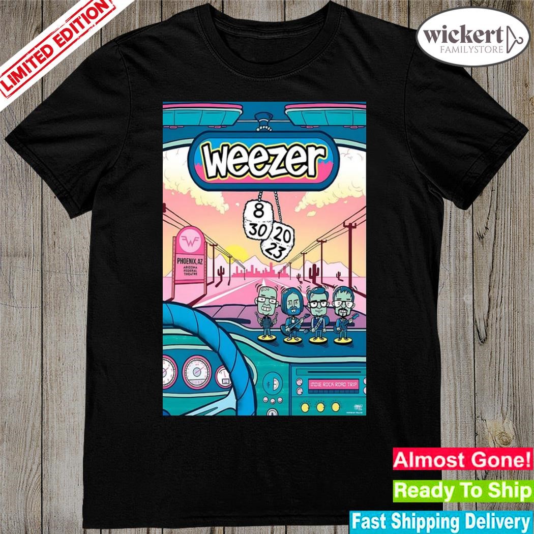 Official weezer 30 august event phoenix poster shirt