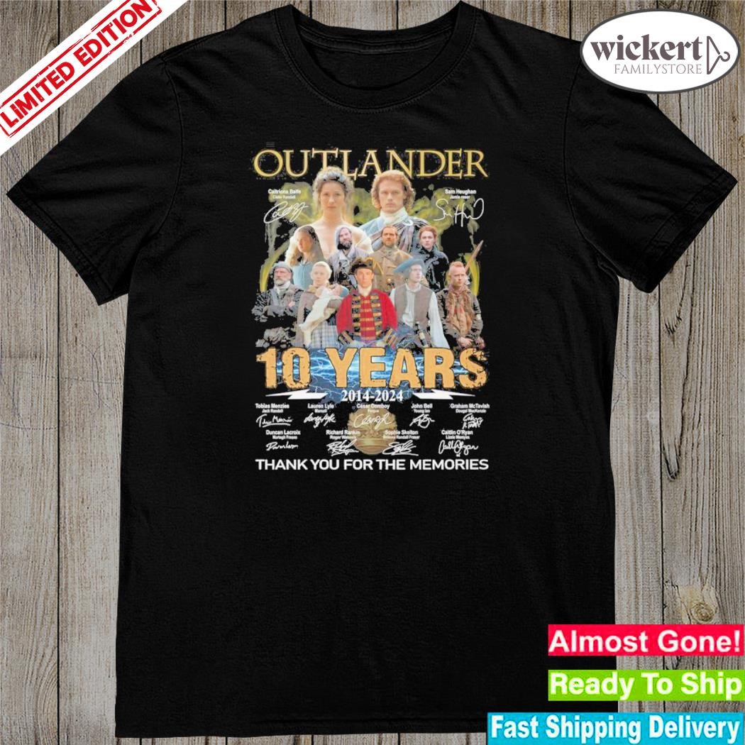 Outlander 10 years 2014- 2024 thank you for the memories shirt