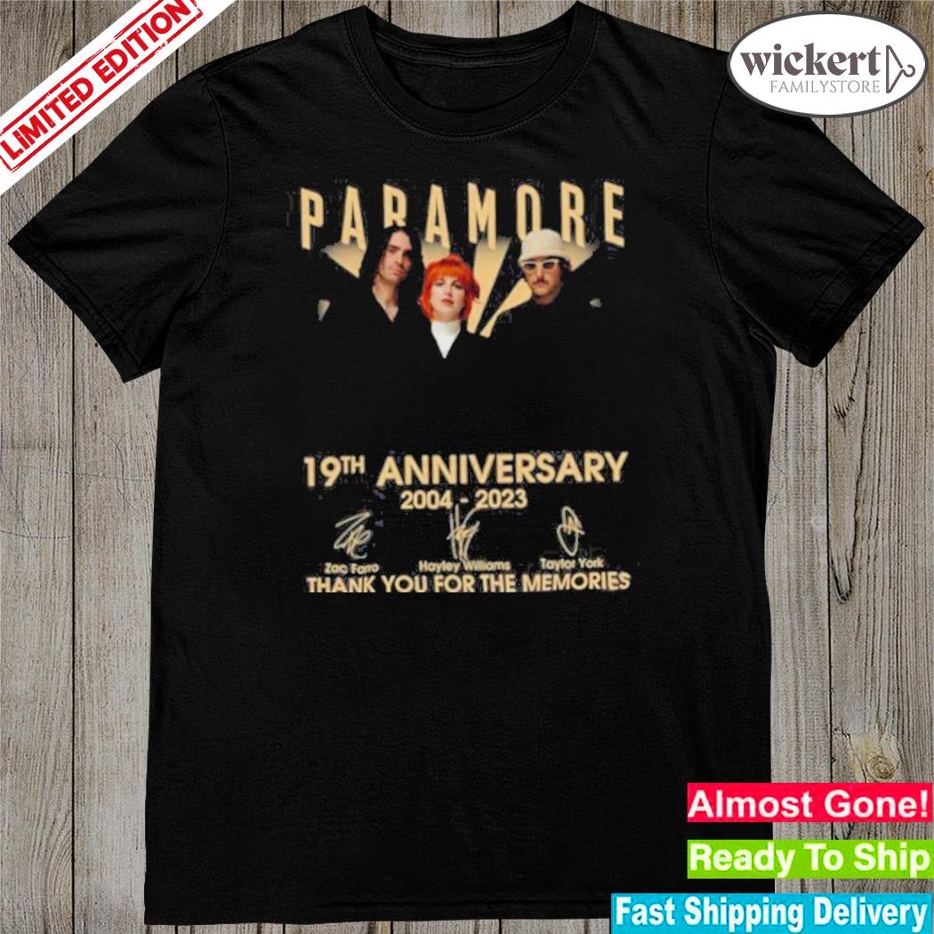 Paramore 19th anniversary shirt