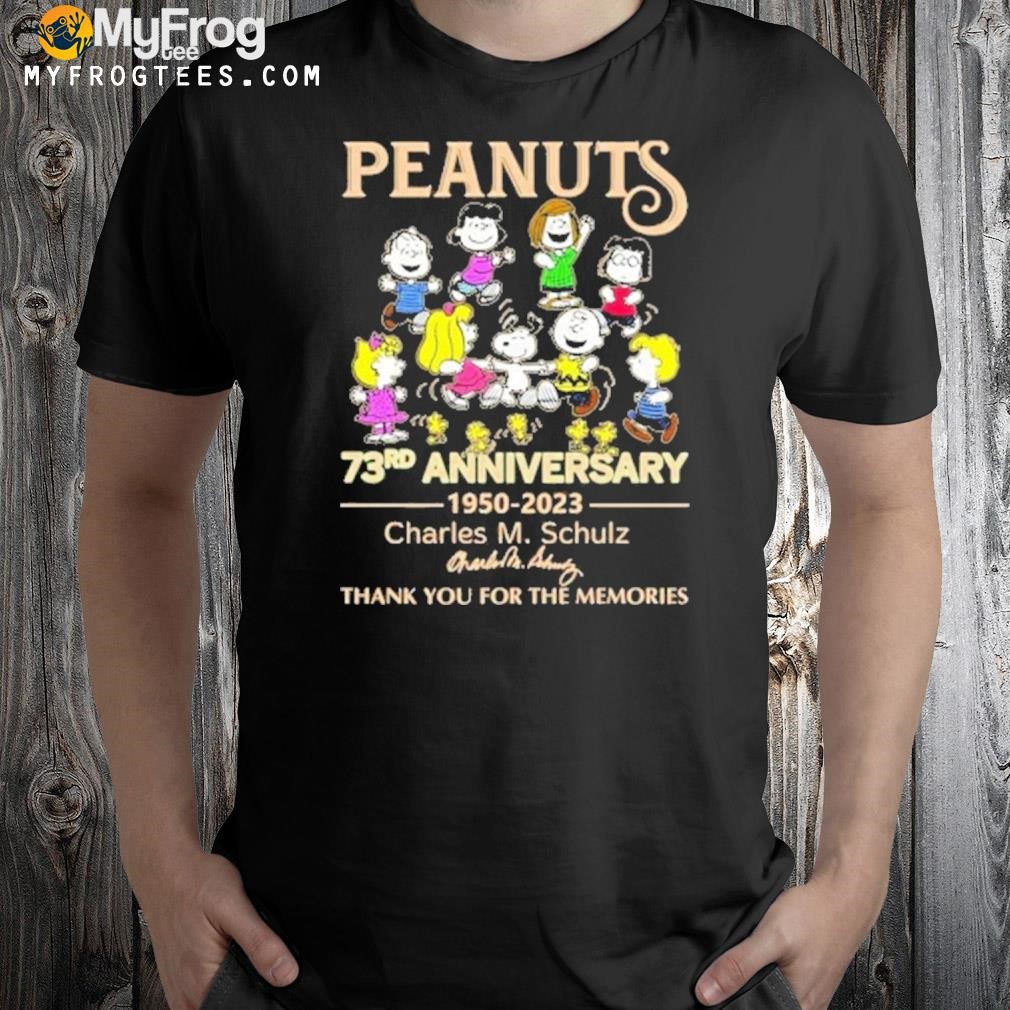 Peanuts 73rd anniversary 1950 2023 thank you for the memories shirt