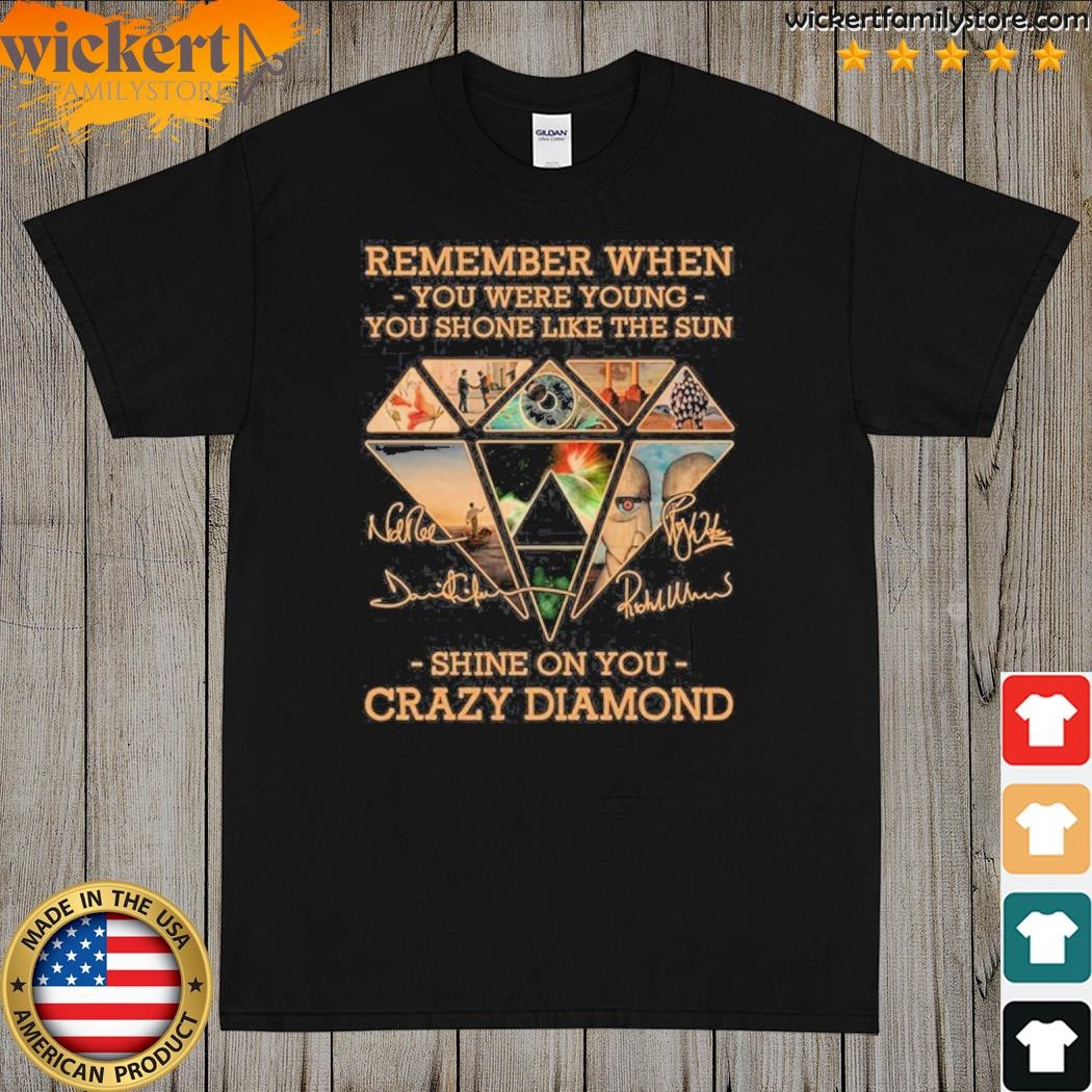 PinkFloyd Remember When You Were Young You Shone Like The Sun Shine On You Crazy Diamond T-Shirt