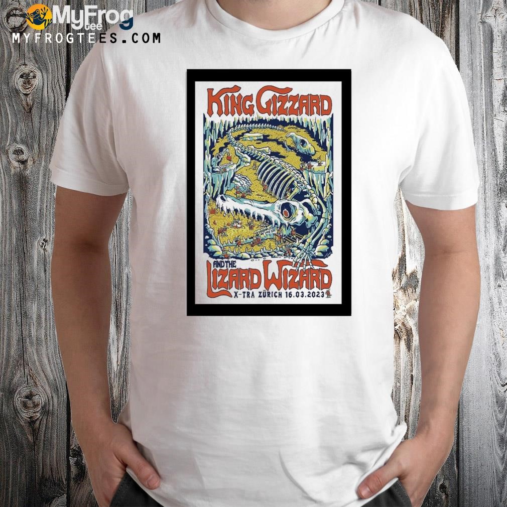 Poster king gizzard and the lizard wizard x-tra in Zurich Switzerland march 16 2023 shirt