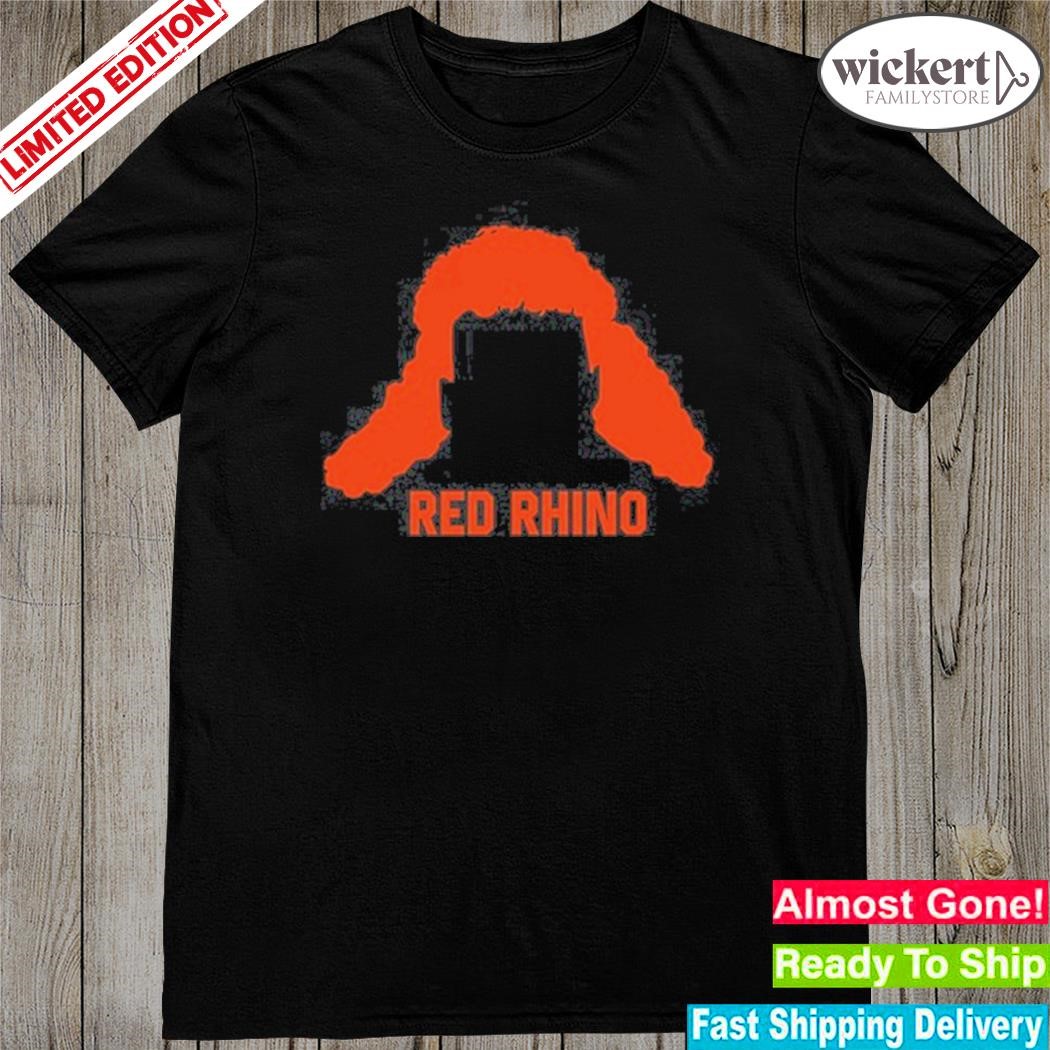 Quigs red rhino shirt