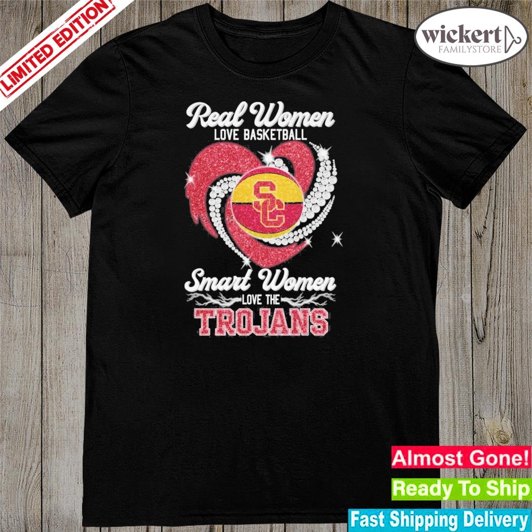 Real Women Love Basketball Smart Women Love The Trojans Shirt