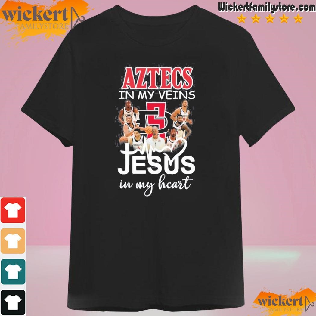 San Diego State Aztecs In My Veins Jesus In My Heart T-Shirt