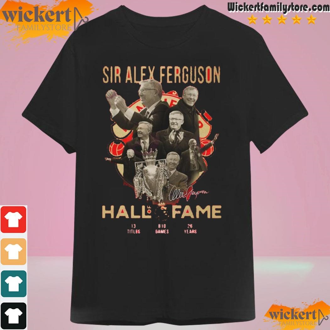 Sir Alex Ferguson Hall Of Fame Signature T-Shirt