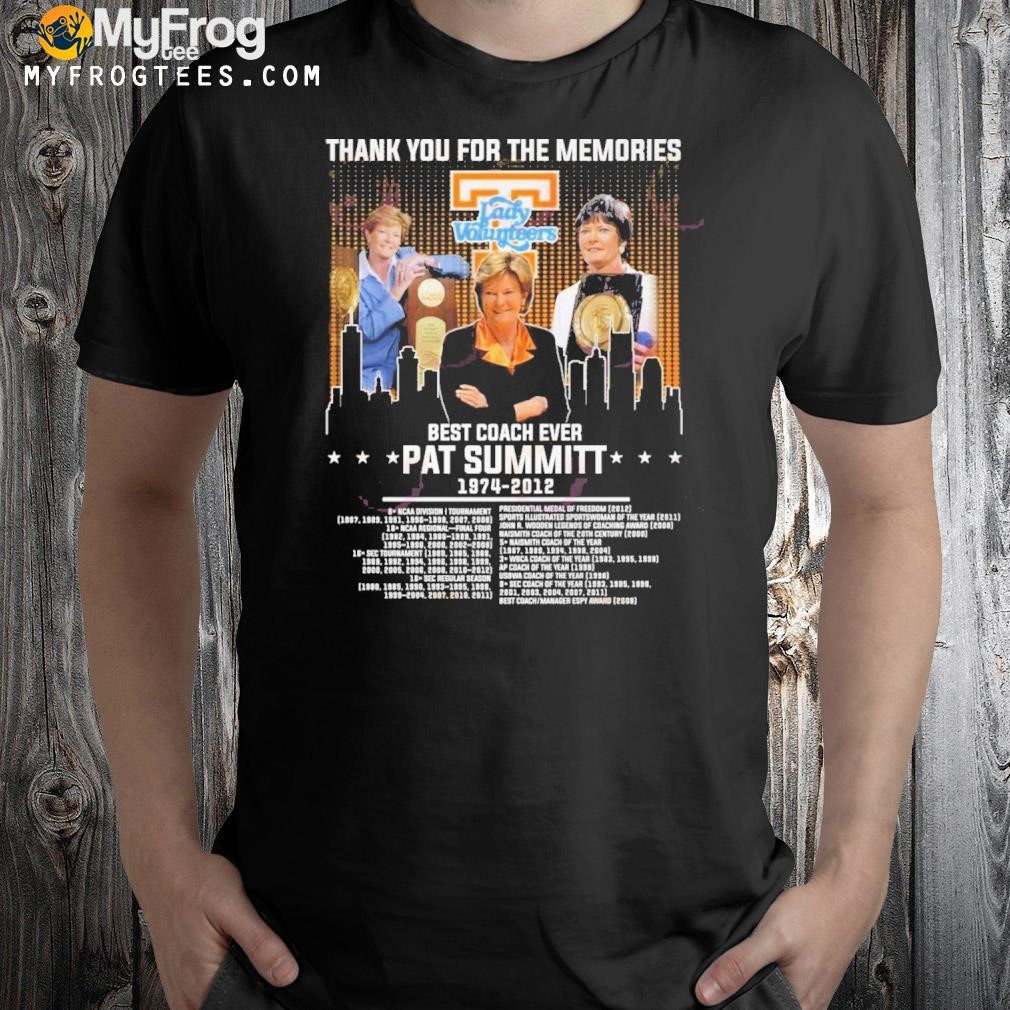 Thank You For The Memories Lady Volunteers Best Coach Ever Pat Summitt 1974 – 2012 T-Shirt