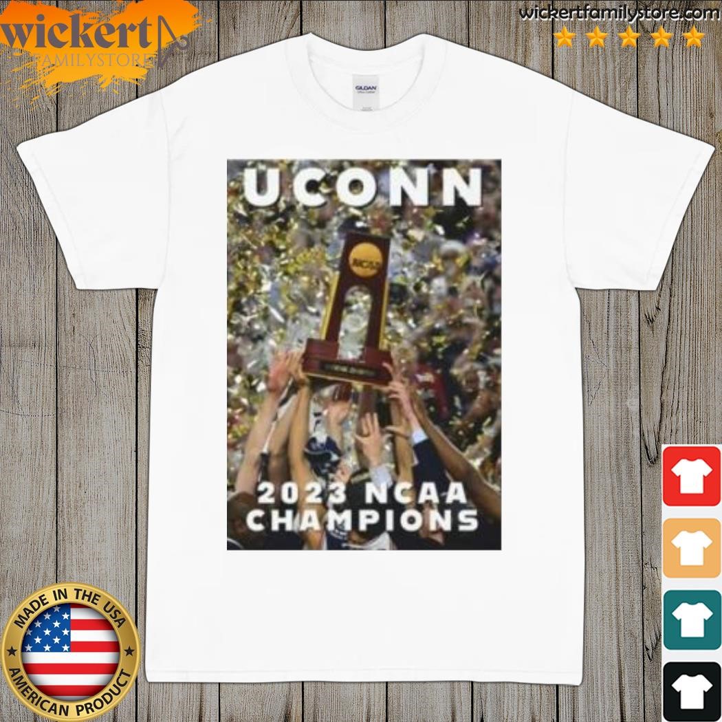Uconn Huskies 2023 Ncaa Champions Trophy Poster Shirt