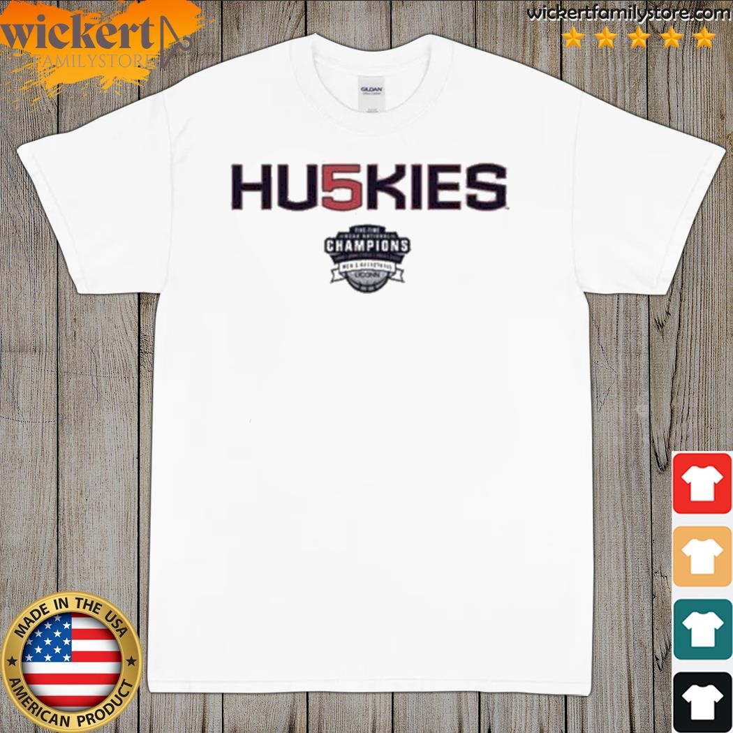 Uconn huskies huskies fivetime national champions shirt