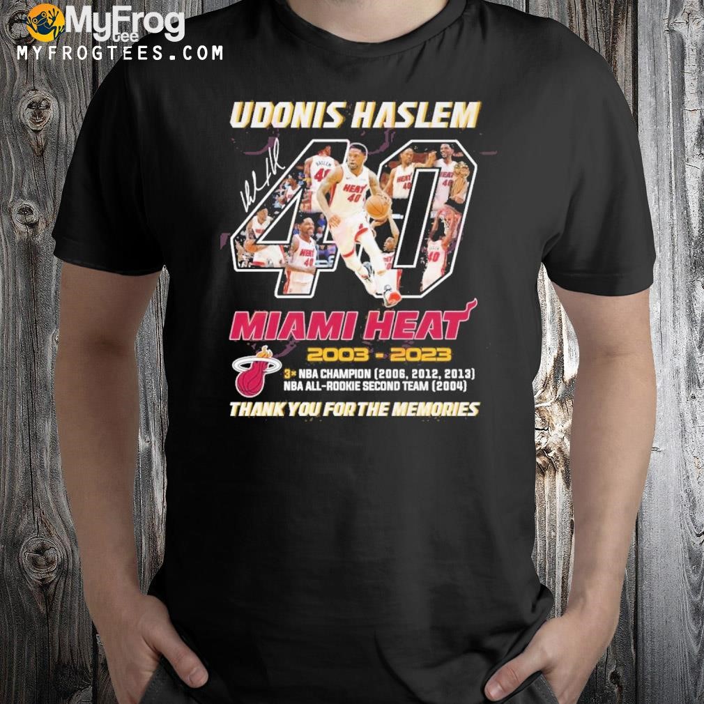 Udonis haslem miamI heat 2003 2023 thank you for the memories shirt