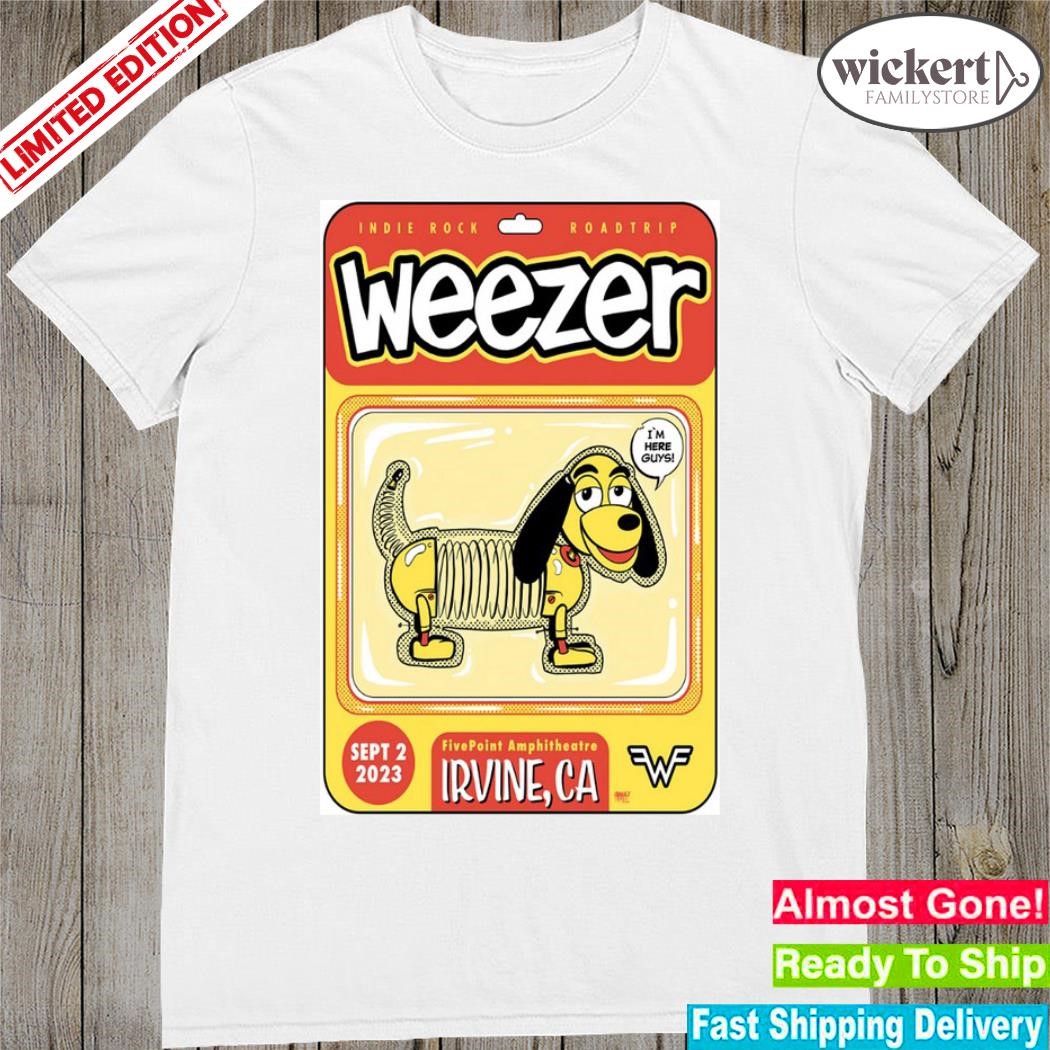 Weezer fivepoint amphitheatre irvine ca sep 2 2023 poster shirt