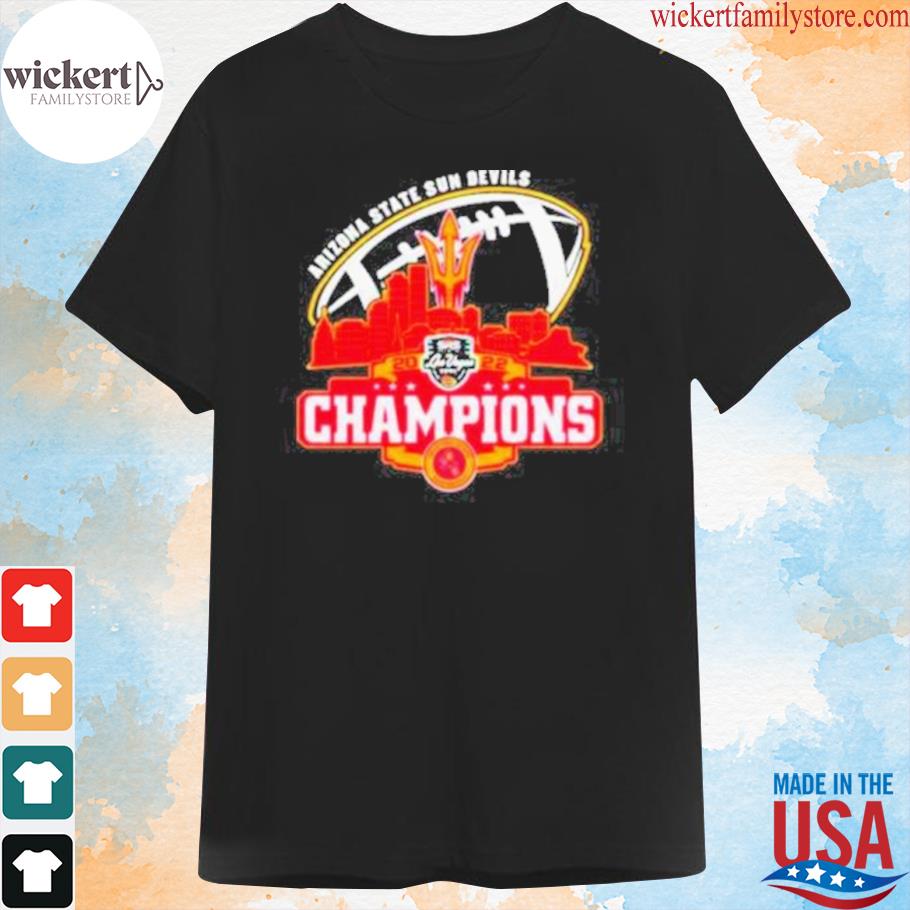 Arizona state sun devils logo dukes bowl city 2022 champions shirt