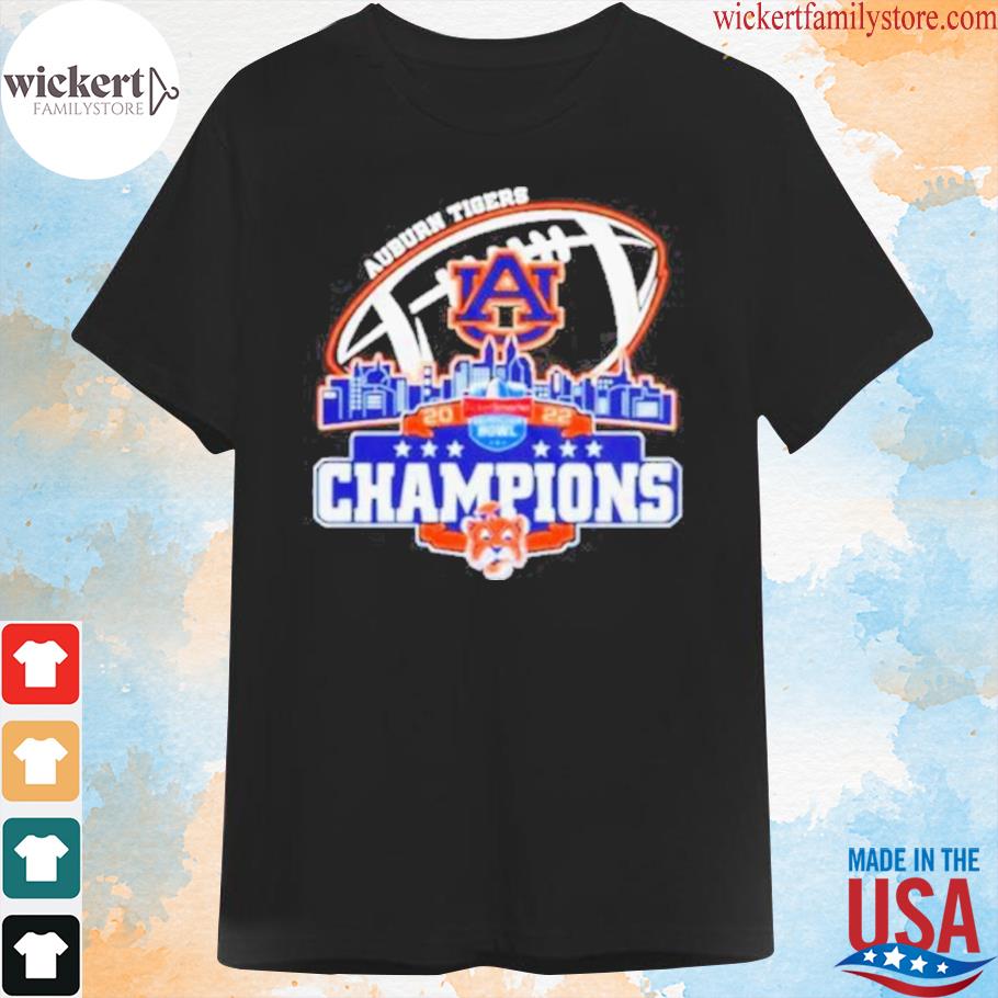 Auburn tigers logo dukes bowl city 2022 champions shirt