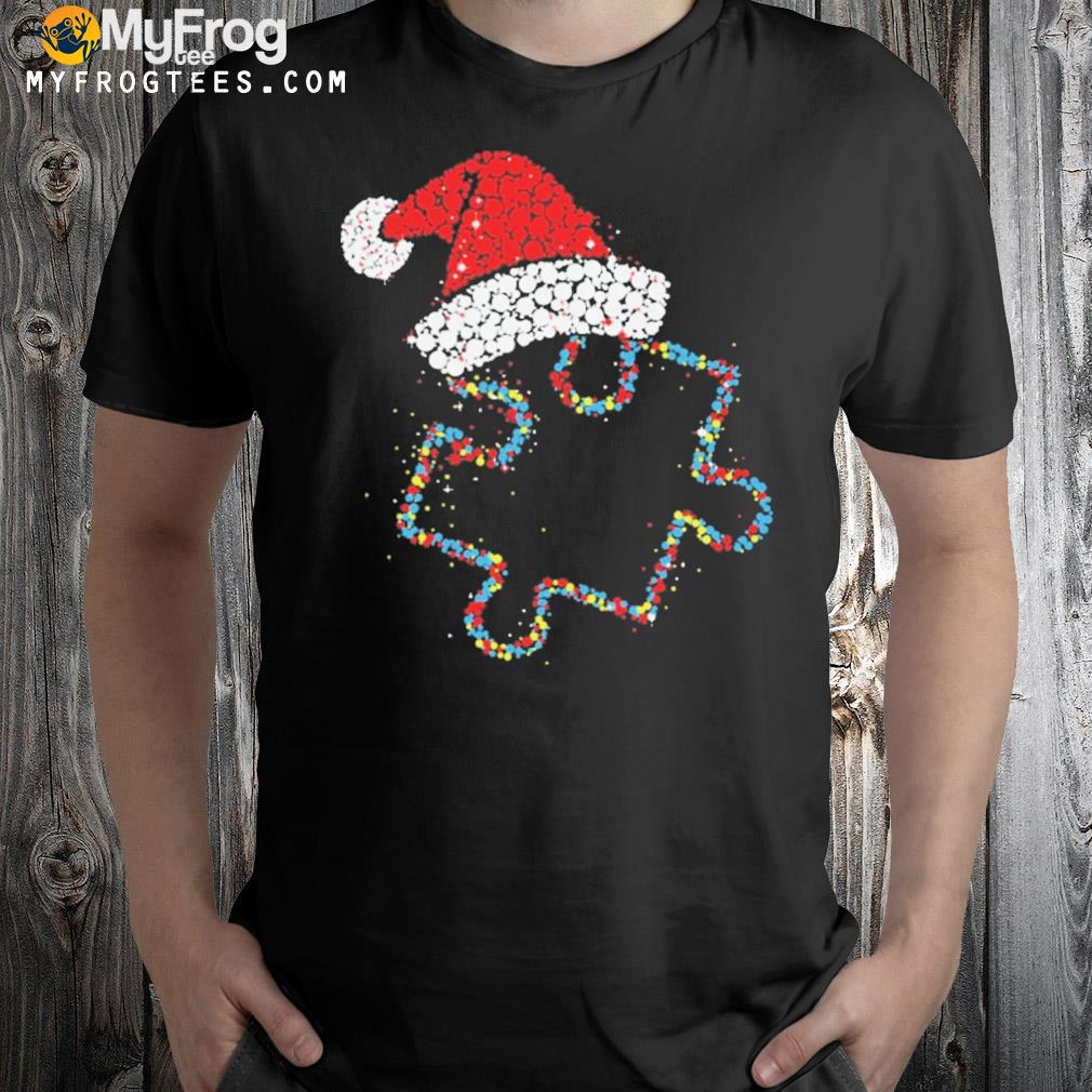 Autism awareness christmas hat t-shirt