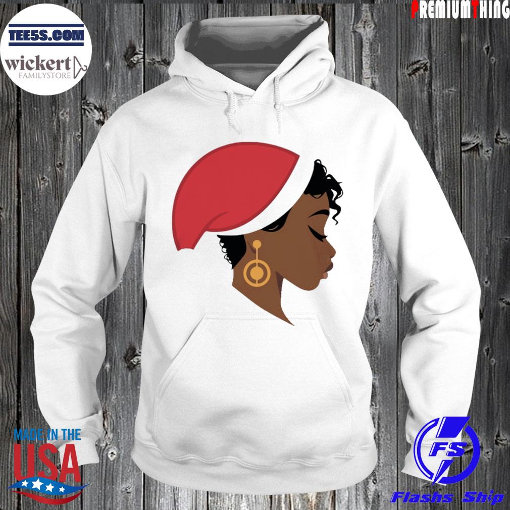 Black woman santa girl black christmas t-s Hoodie