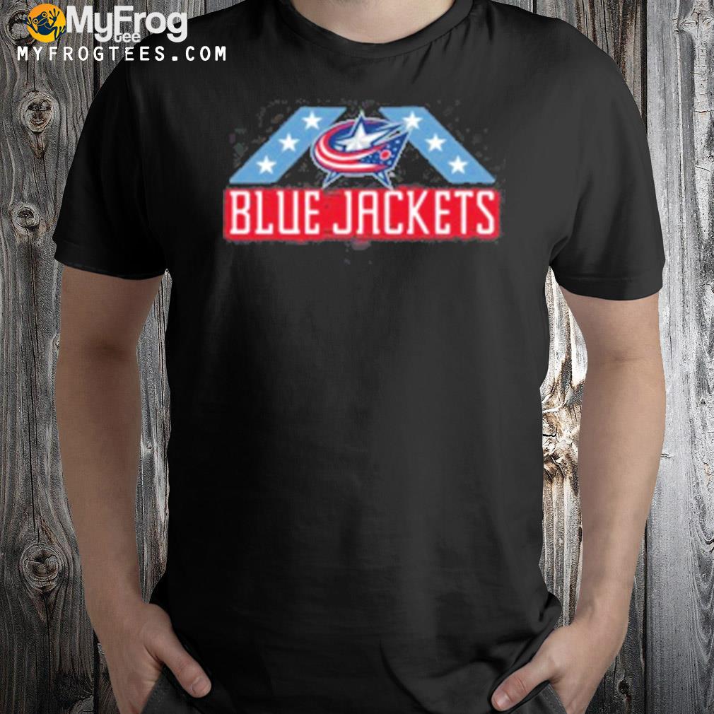Blue jackets fanatics branded black team jersey inspired shirt