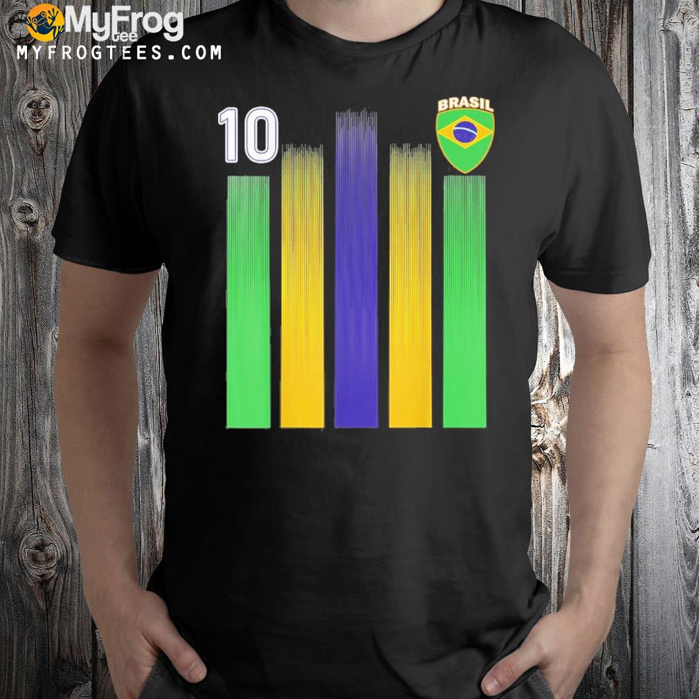 Brazil 10 Soccer Jersey Brazil Football Fan Soccer T-Shirt