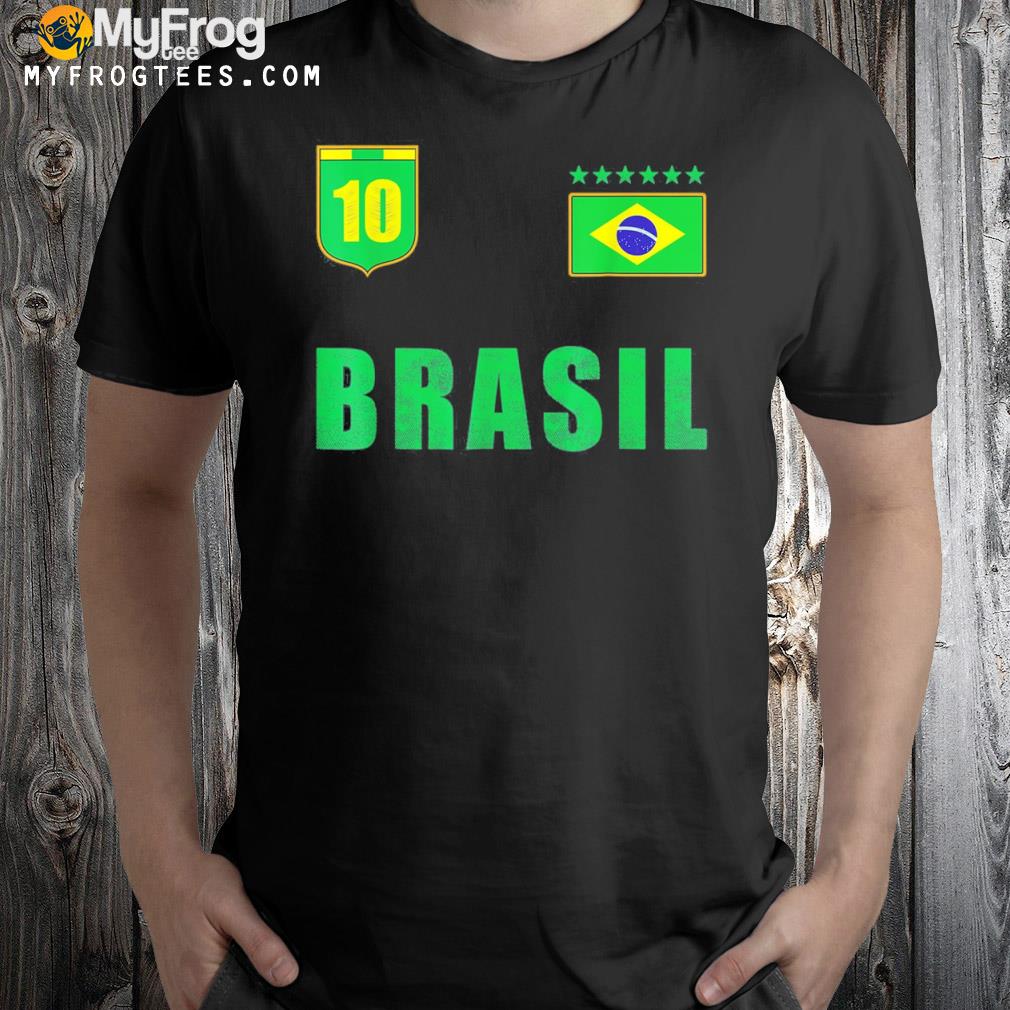 Brazil jersey number ten brazilian futebol soccer shirt