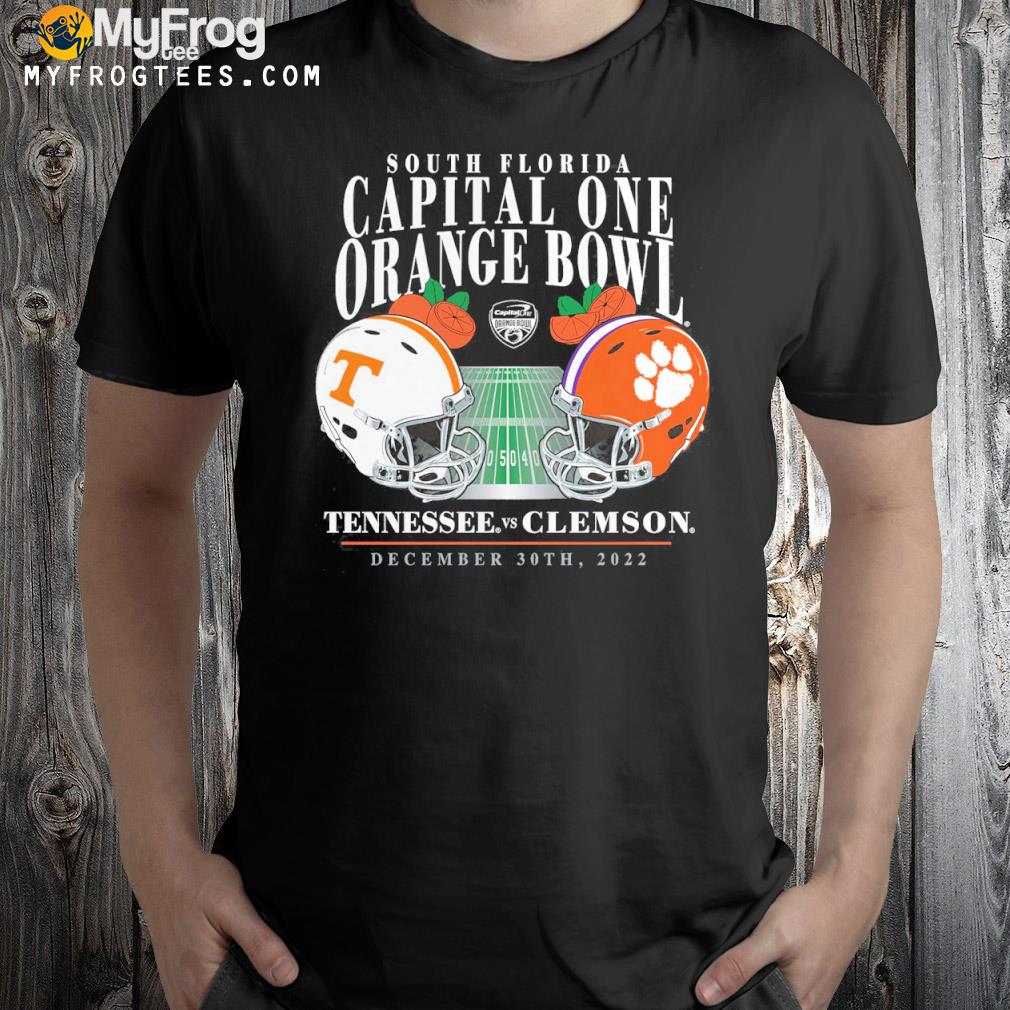 Clemson Tigers vs. Tennessee Volunteers Branded 2022 Orange Bowl Matchup Old School T-Shirt