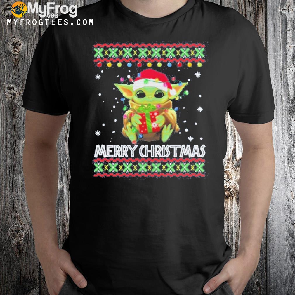 Cute santa Yoda ugly merry Christmas disney Star wars xmas shirt