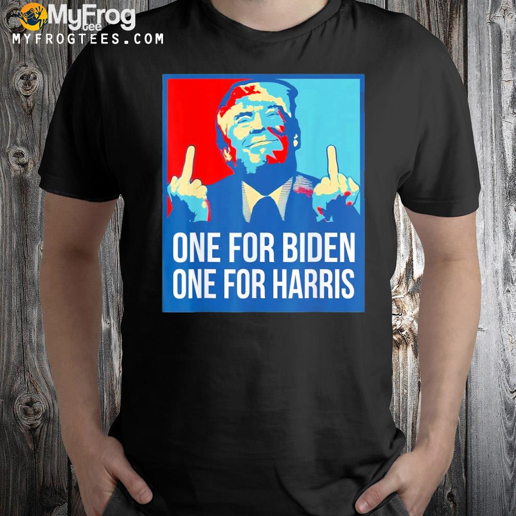 Donald Trump middle finger Biden Harris America republican shirt