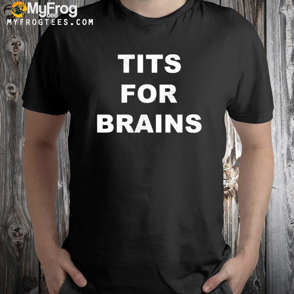 Doomsday bimbo wearing tits for brain shirt