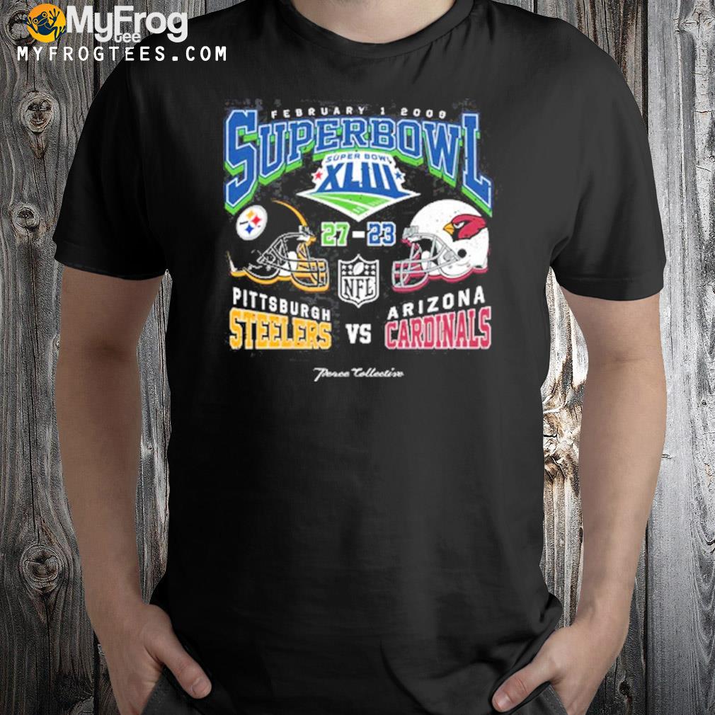 February 2012 superbowl Green Bay Packers Pittsburgh Steelers logo shirt