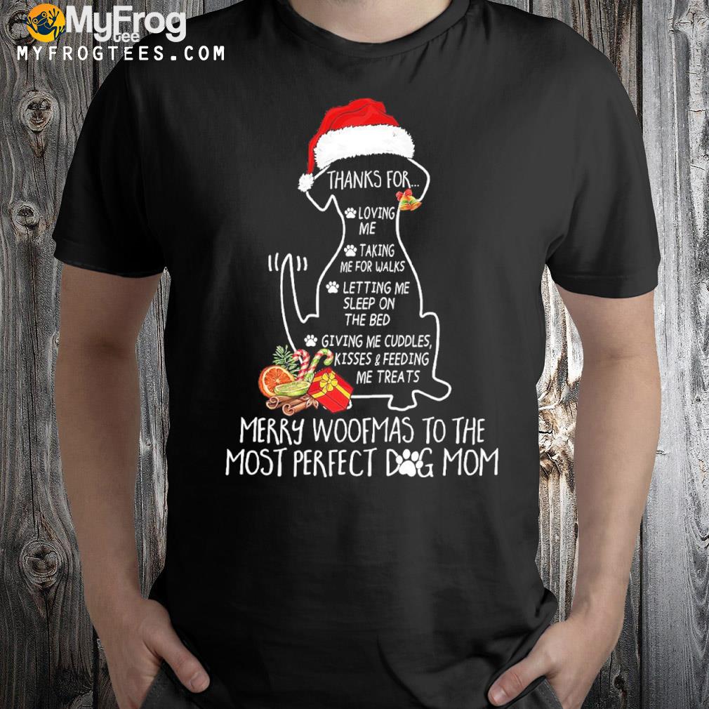 Gas inflation santa dog mery woofmas to the most perfect dog mom grinch hand Ugly Christmas sweatshirt
