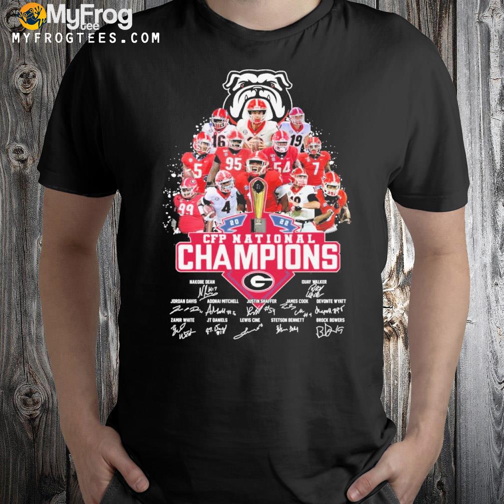Georgia Bulldogs team player cfp national champions signature 2022 shirt