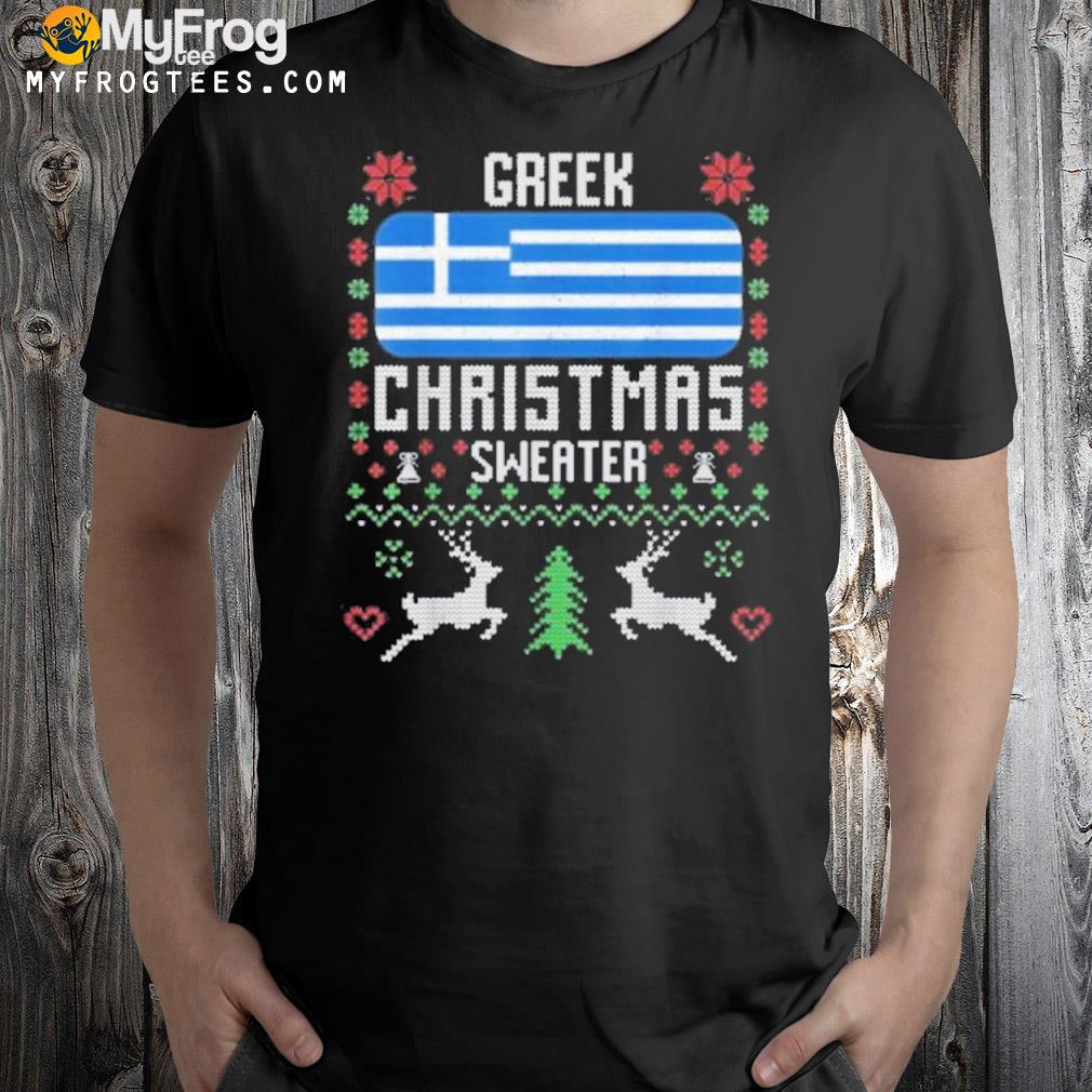 Greece Flag Greek Christmas Shirt