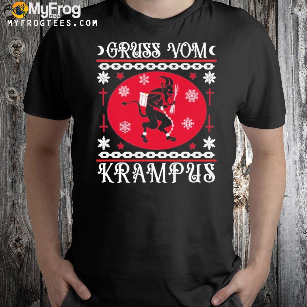 Gruss Vom Krampus Goth Ugly Christmas T-shirt