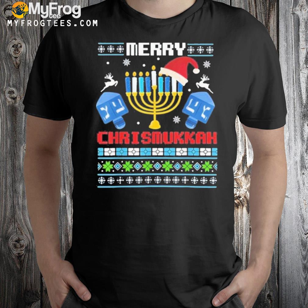 Hanukkah Jewish Merry Christmas Chrismukkah Ugly Shirt