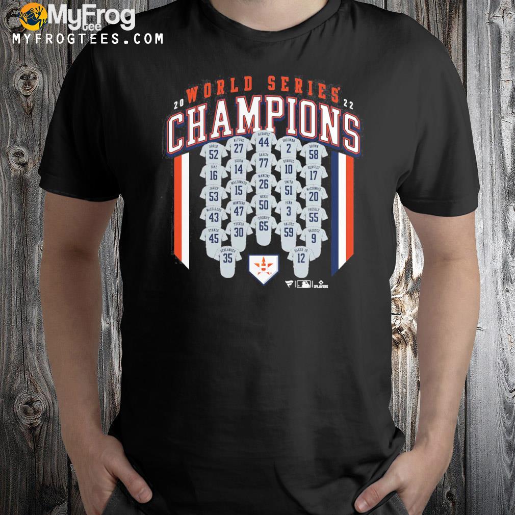 Houston Astros 2022 World Series Champions Roster Jersey T-Shirt