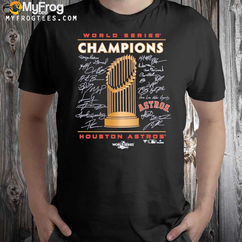 Houston Astros 2022 World Series Champions Signature Roster T-Shirt