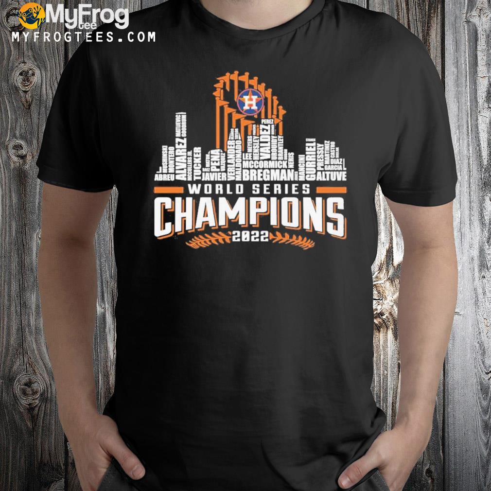 Houston astros city name teamplayer world series champions 2022 shirt