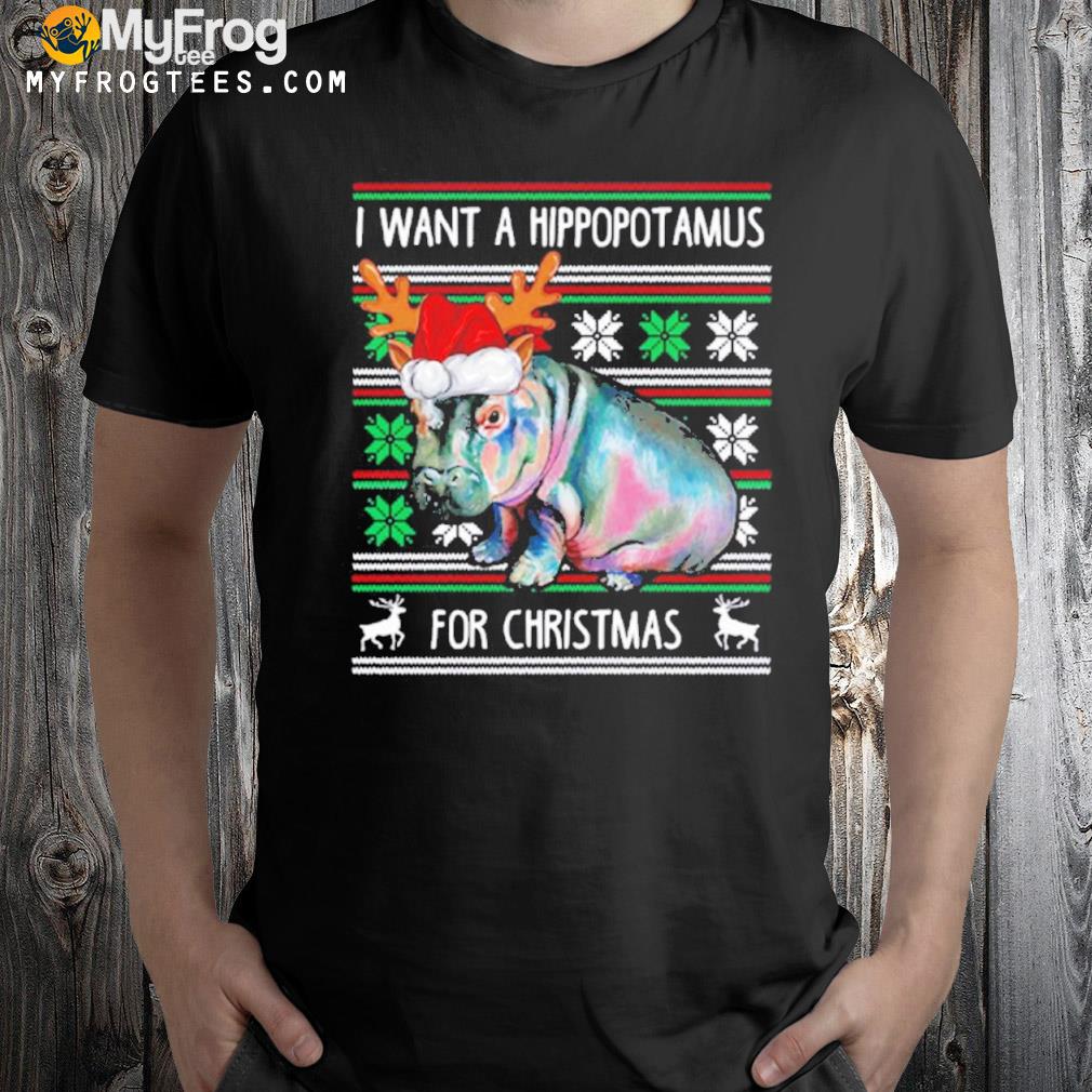 I Want A Hippopotamus For Christmas Song T-shirt