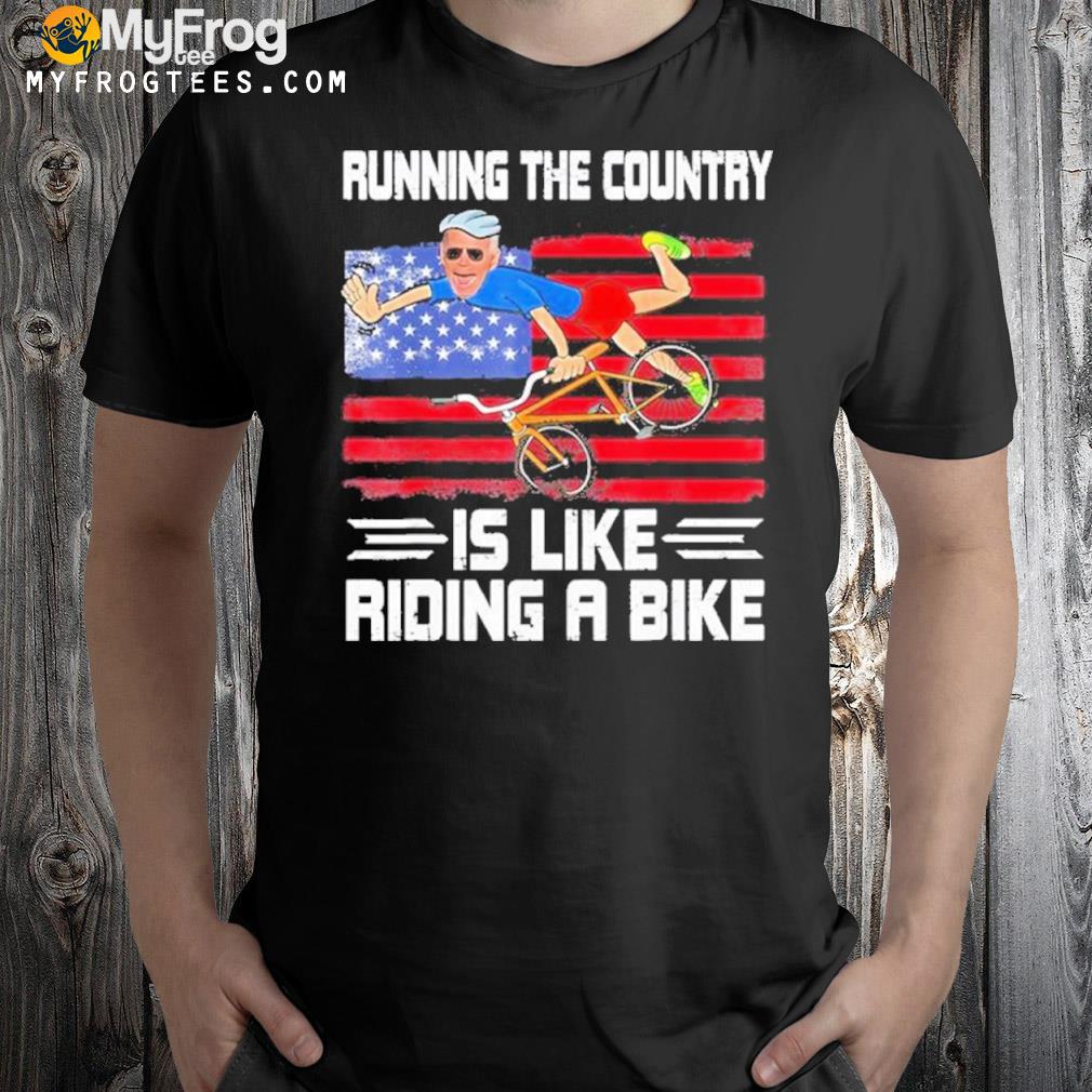 Joe Biden Running The Country Is Like Riding A Bike – Biden Falls Off American Flag Shirt