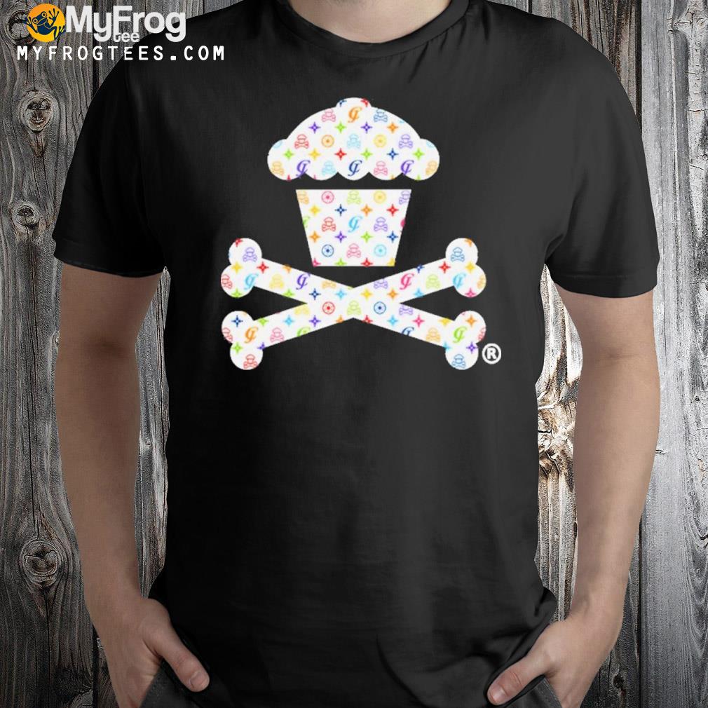 Johnny cupcakes merch colorful chewy crouton crossbones shirt
