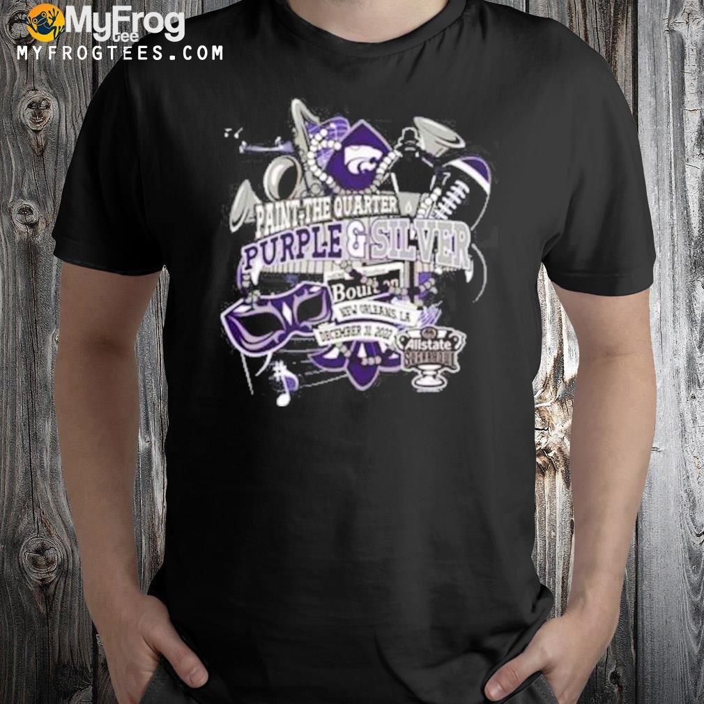 Kansas state wildcats paint the quarter purple and silver 2022 allstate sugar bowl shirt
