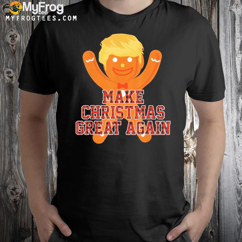 Make Christmas Great Again Trump Cookie Buffalo Plaid Shirt