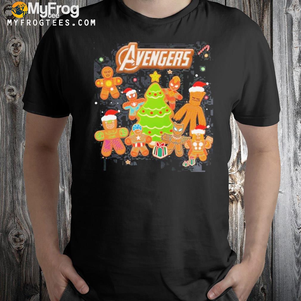 Marvel Avengers Characters Squad Ginger Cookies Christmas T-shirt