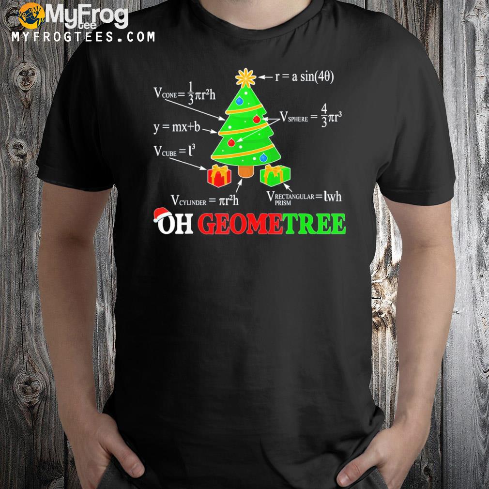 Math Geometry Christmas Tree Geometree Math Teacher T-Shirt