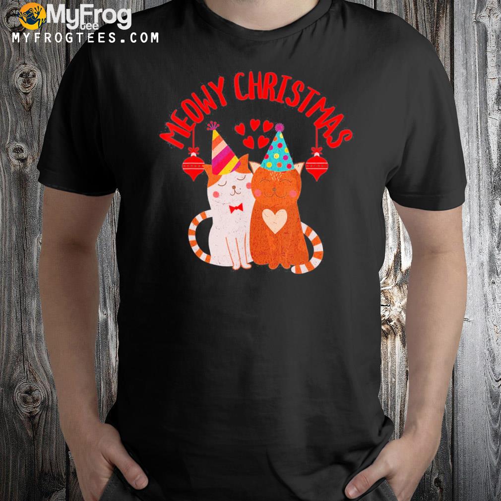 Meowy Christmas Kitty Cat Kawaii Animal Lover Love Graphic T-Shirt