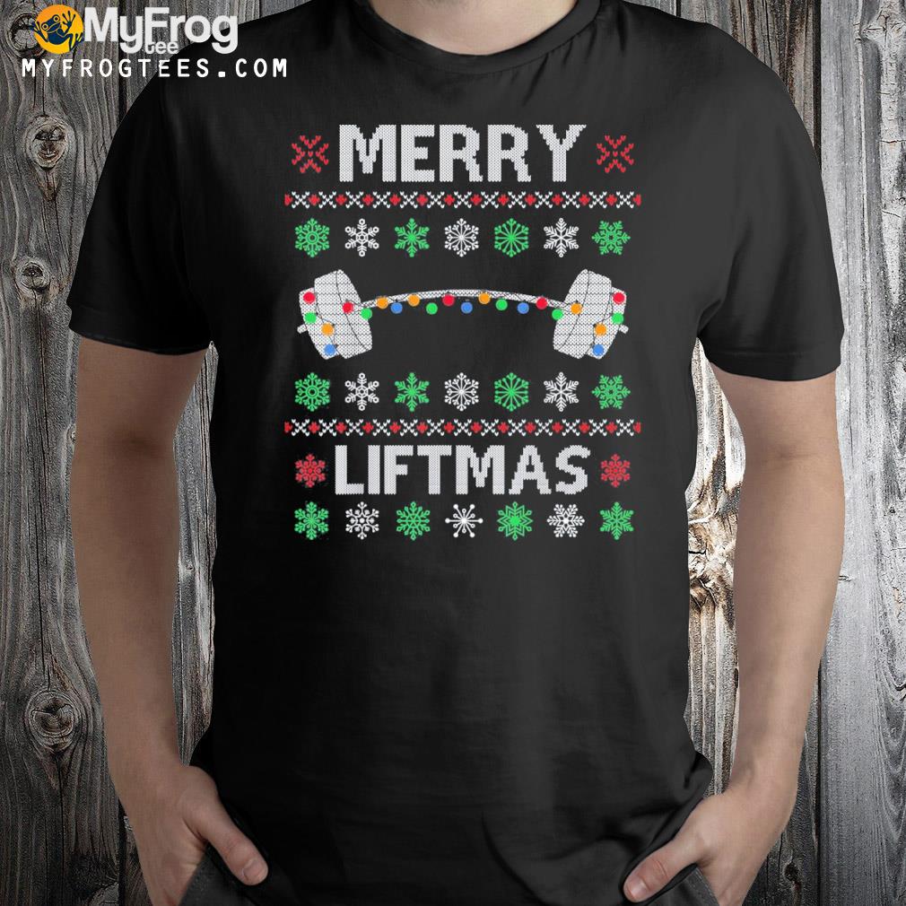 Merry Liftmas Funny Christmas Ugly Gym Workout Fitness T-Shirt
