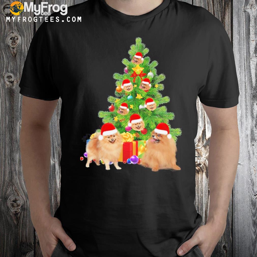 Merry Pomeranian Dog Christmas T-Shirt